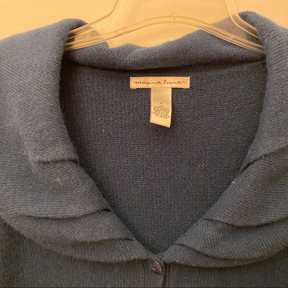 Marina Luna Cardigan with Oversized Collar - Picture 6 of 6